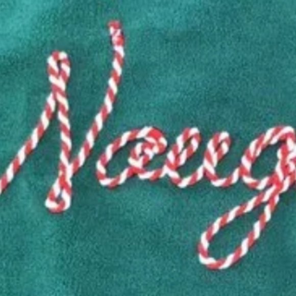 NWT Christmas WALLFLOWER brand "Nauty-ish" Plush Sweatshirt in Teal - Picture 4 of 4